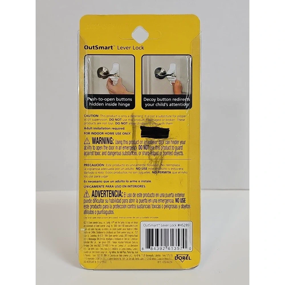 Safety‎ 1st Brand OutSmart Child Proof White Door Lever Lock W/Decoy Button